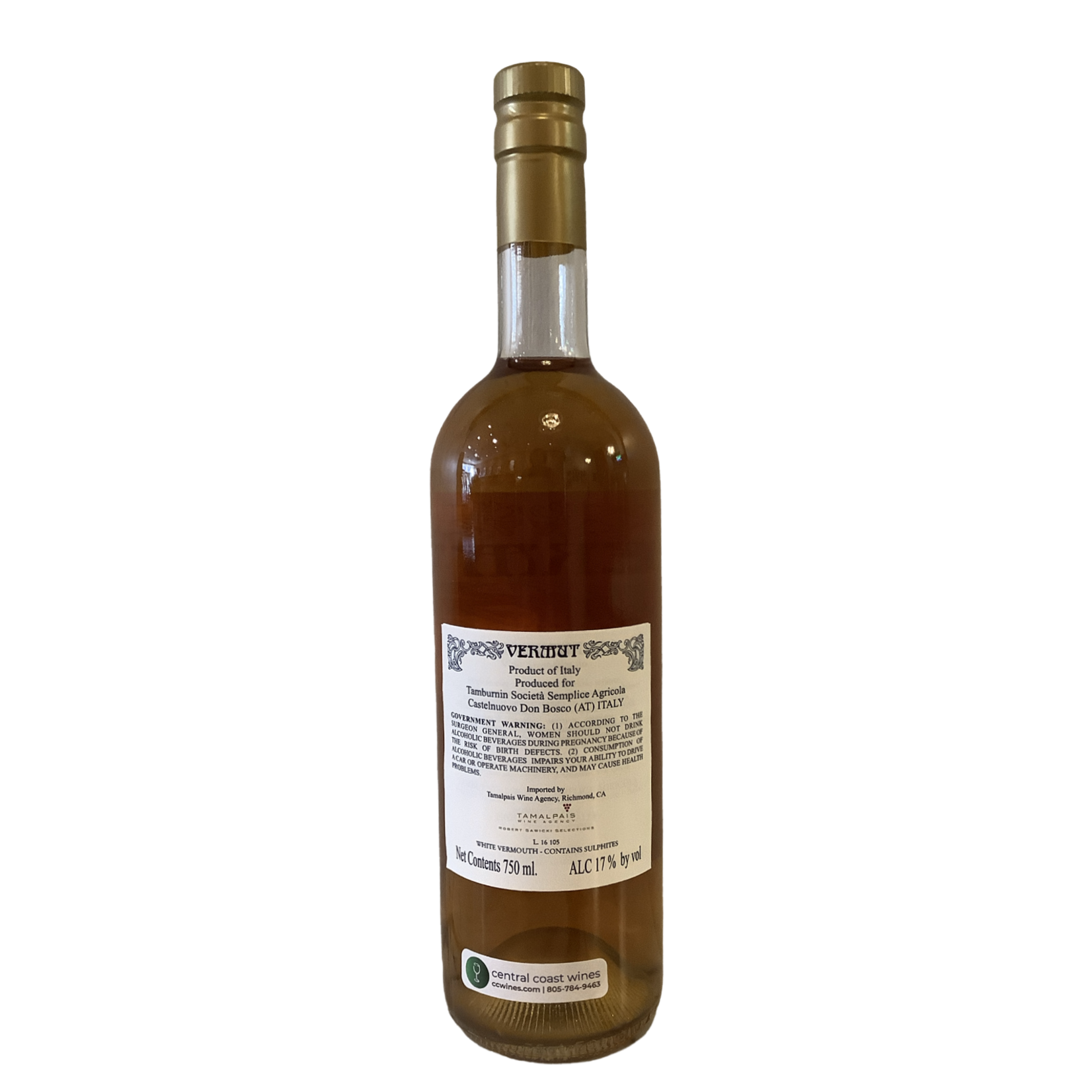 NV Tamburnin Vermut Bianco, Italy