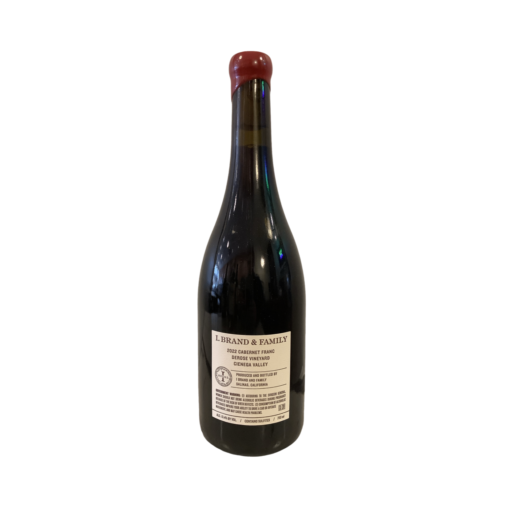 2022 I. Brand "Derose Vineyard" Cabernet Franc, Cienega Valley CA
