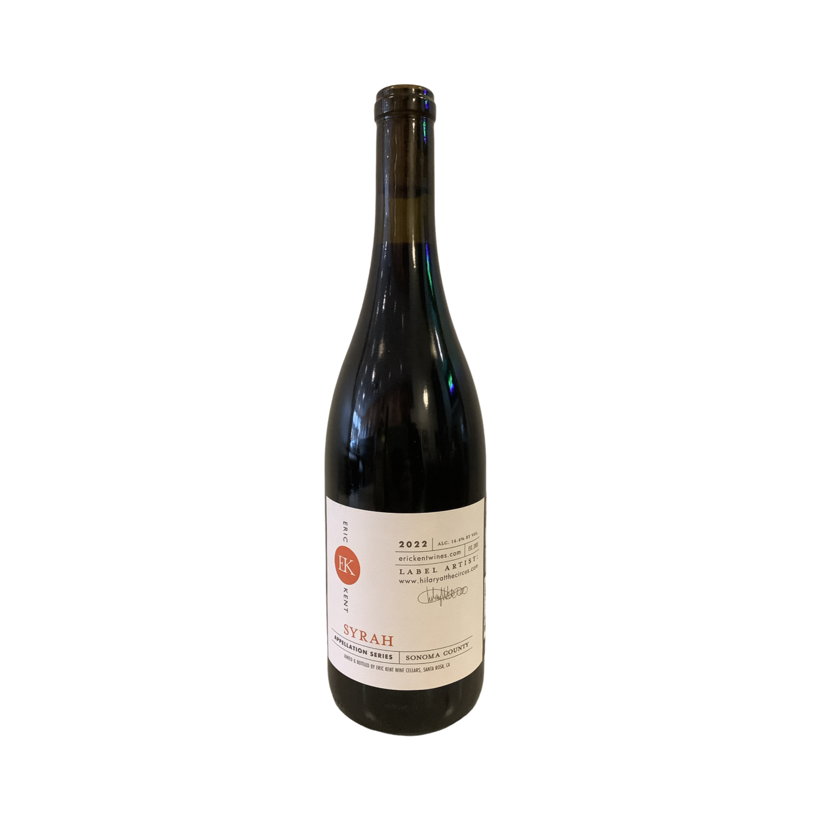 2022 Eric Kent Appellation Series Syrah, Sonoma County CA