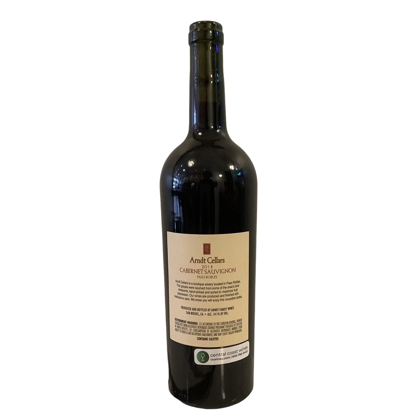 2018 Arndt Cellars Cabernet Sauvignon, Paso Robles CA