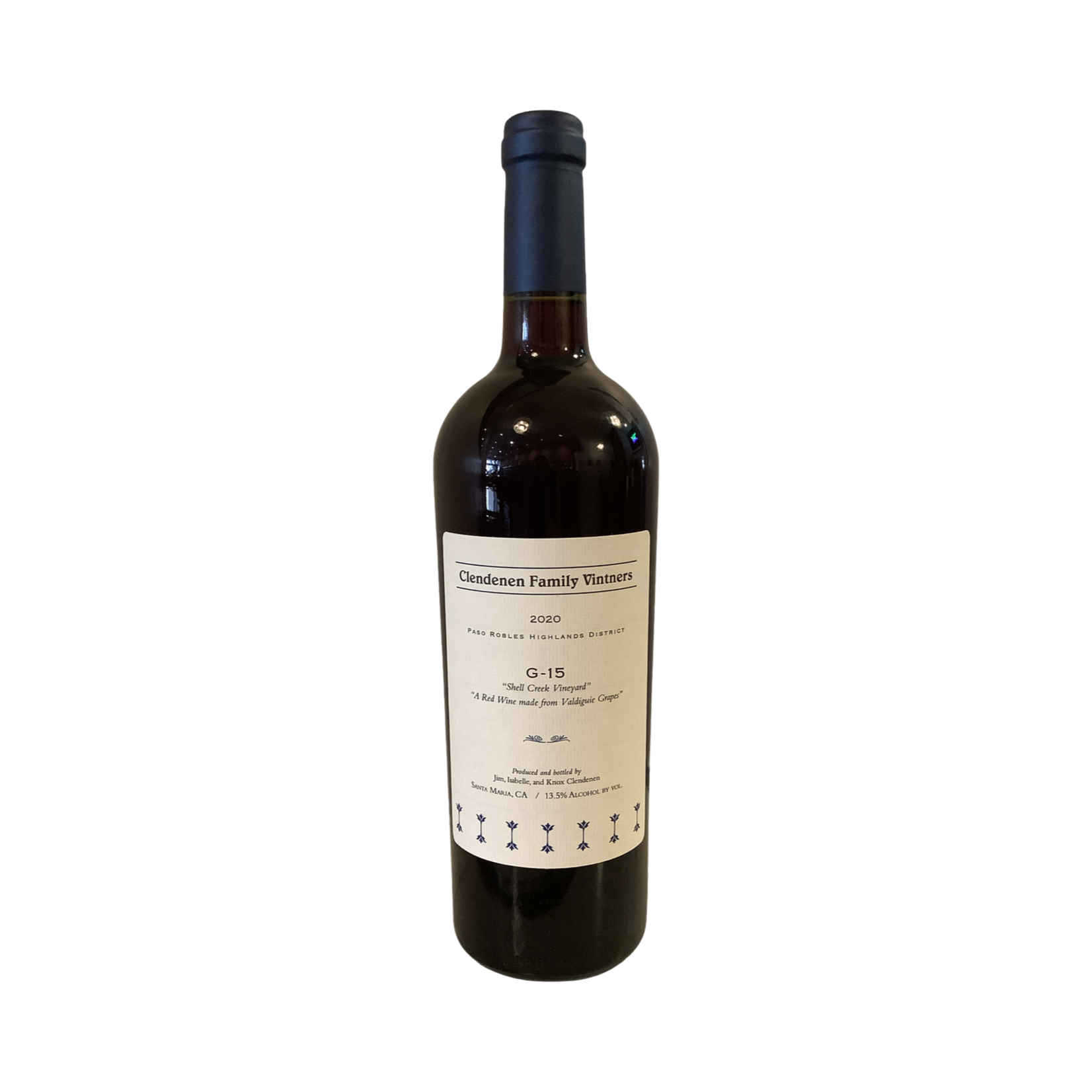 2020 Clendenen Family Vineyard G15 Valdiguie, Santa Barbara CA