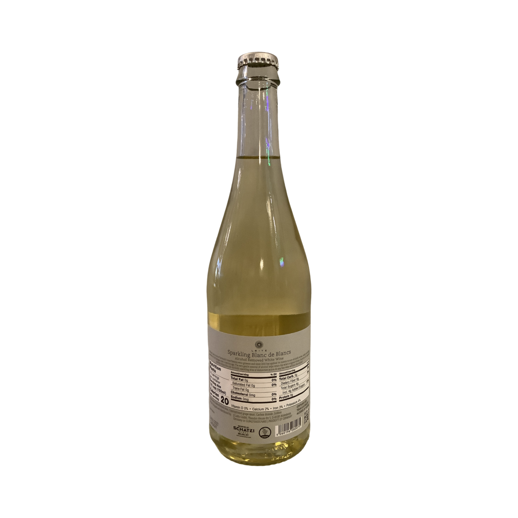 MV Leitz Sparkling Blanc de Blancs “Eins zwei zero” (non-alcoholic), Germany