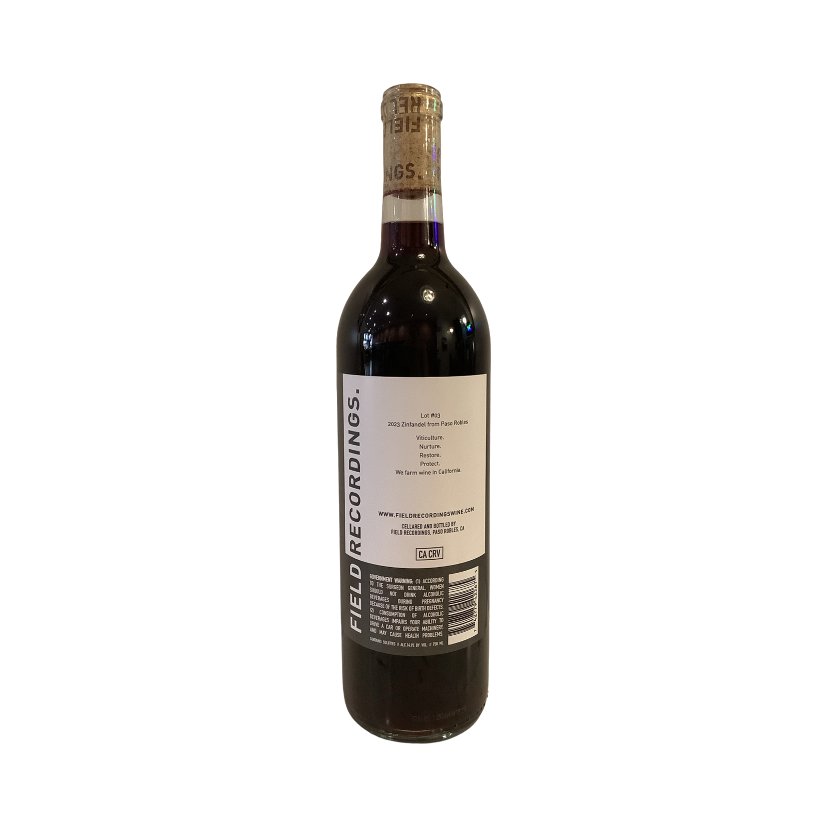 2023 Field Recordings "Regenerator" Organic Zinfandel, California