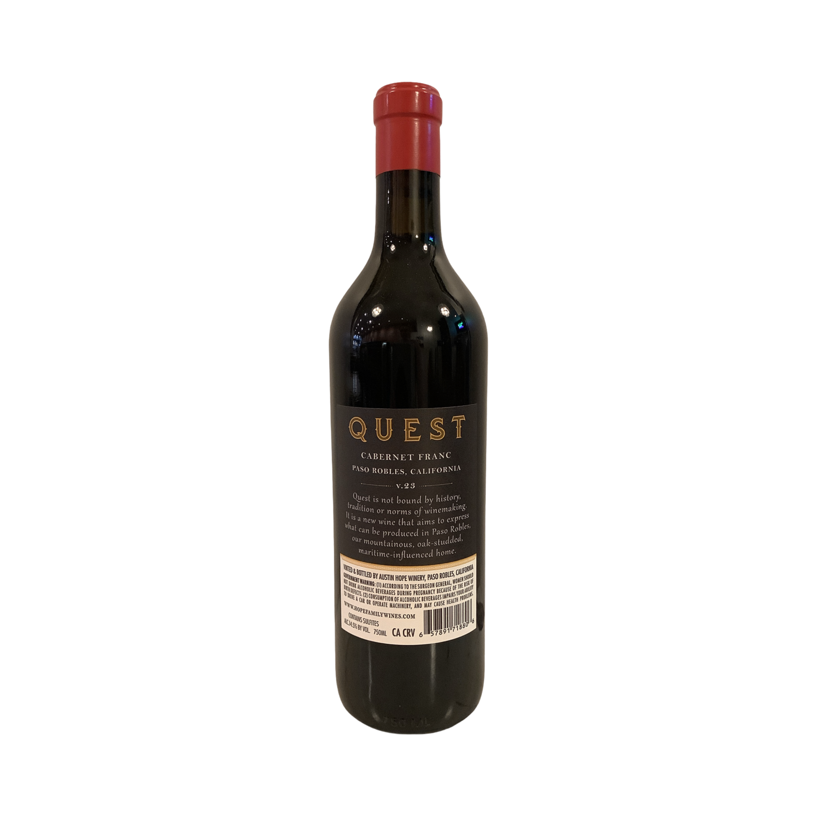 2023 Austin Hope "Quest" Cabernet Franc, Paso Robles CA