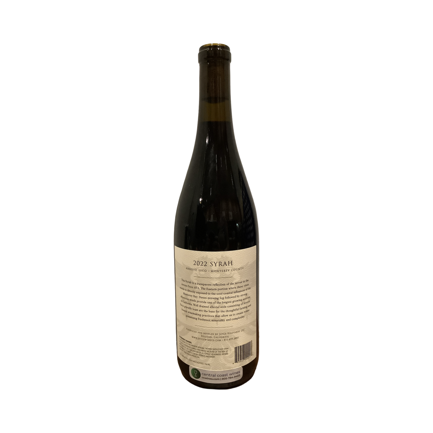2022 Joyce Syrah, Arroyo Seco CA