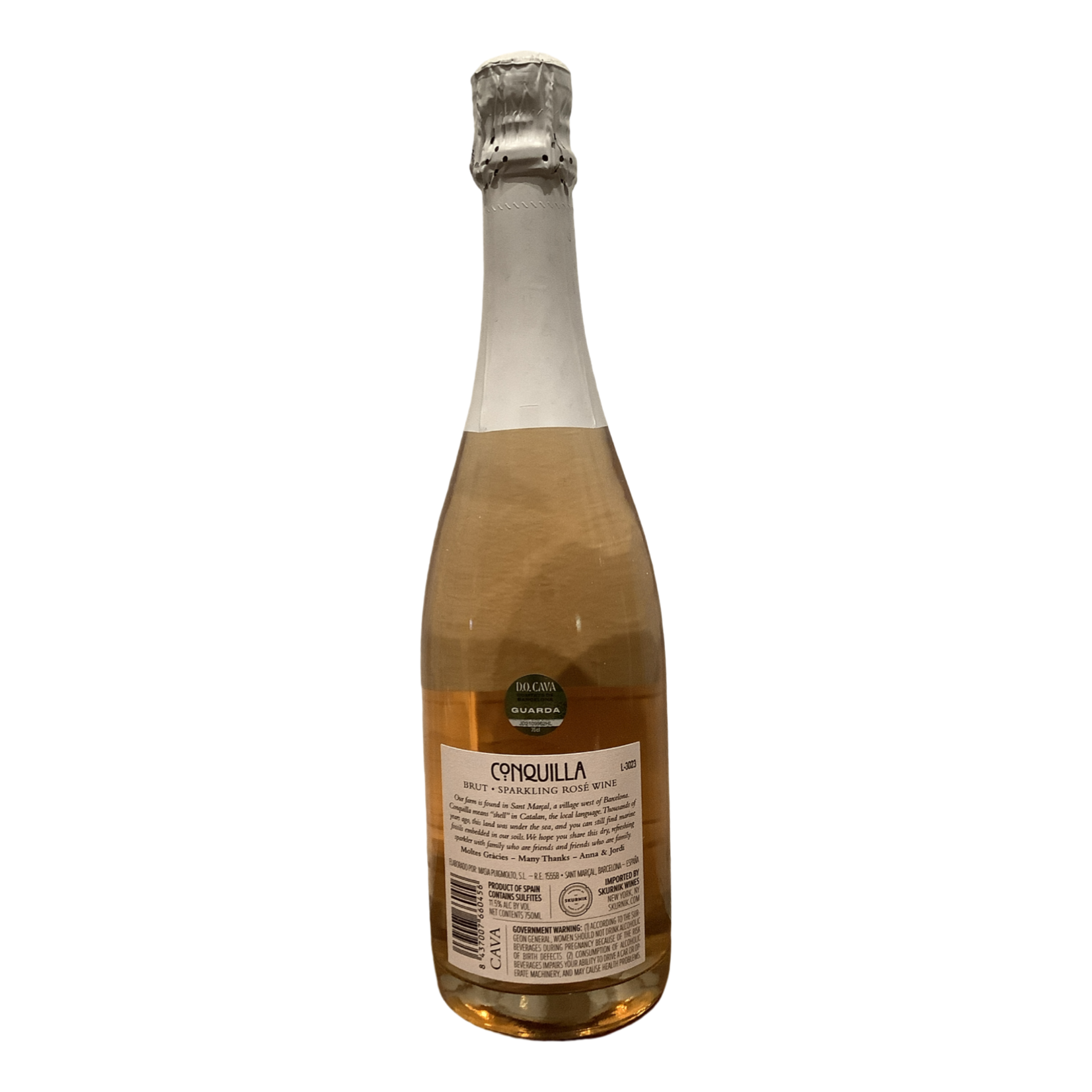 NV Conquilla Cava Brut Rosé, Spain