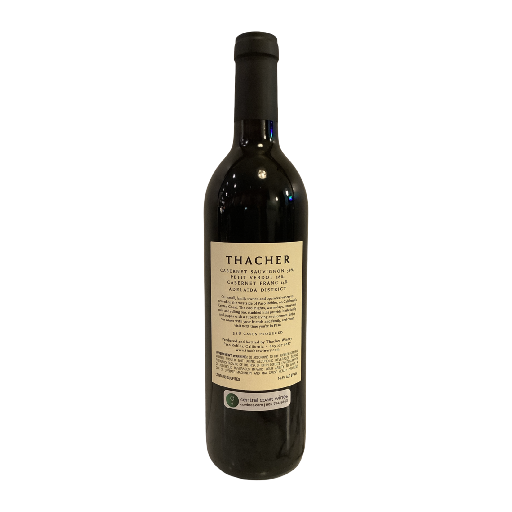 2018 Thacher "Original Copy" Bordeaux Blend, Paso Robles CA