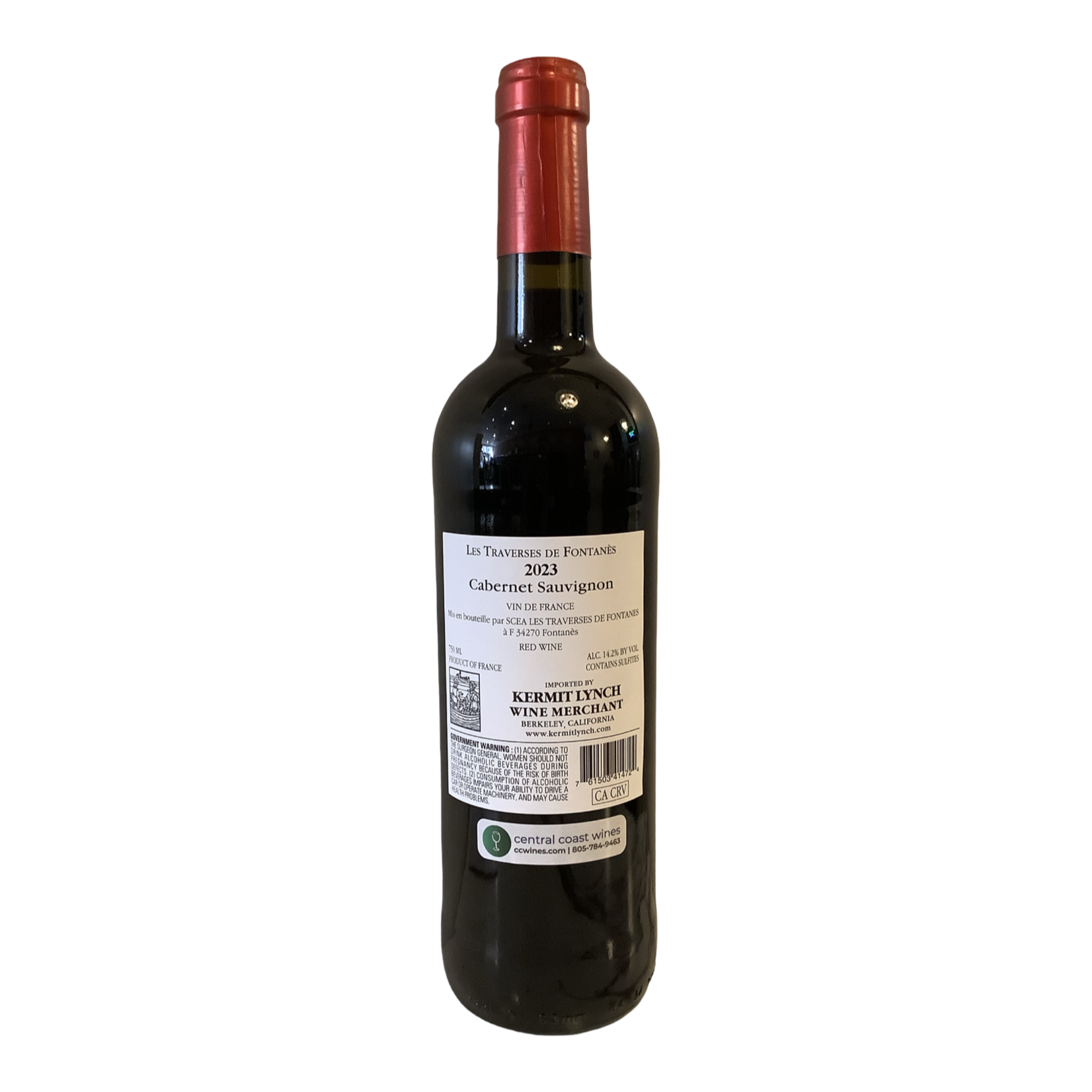 2022 Les Traverses de Fontanes Cabernet Sauvignon, France