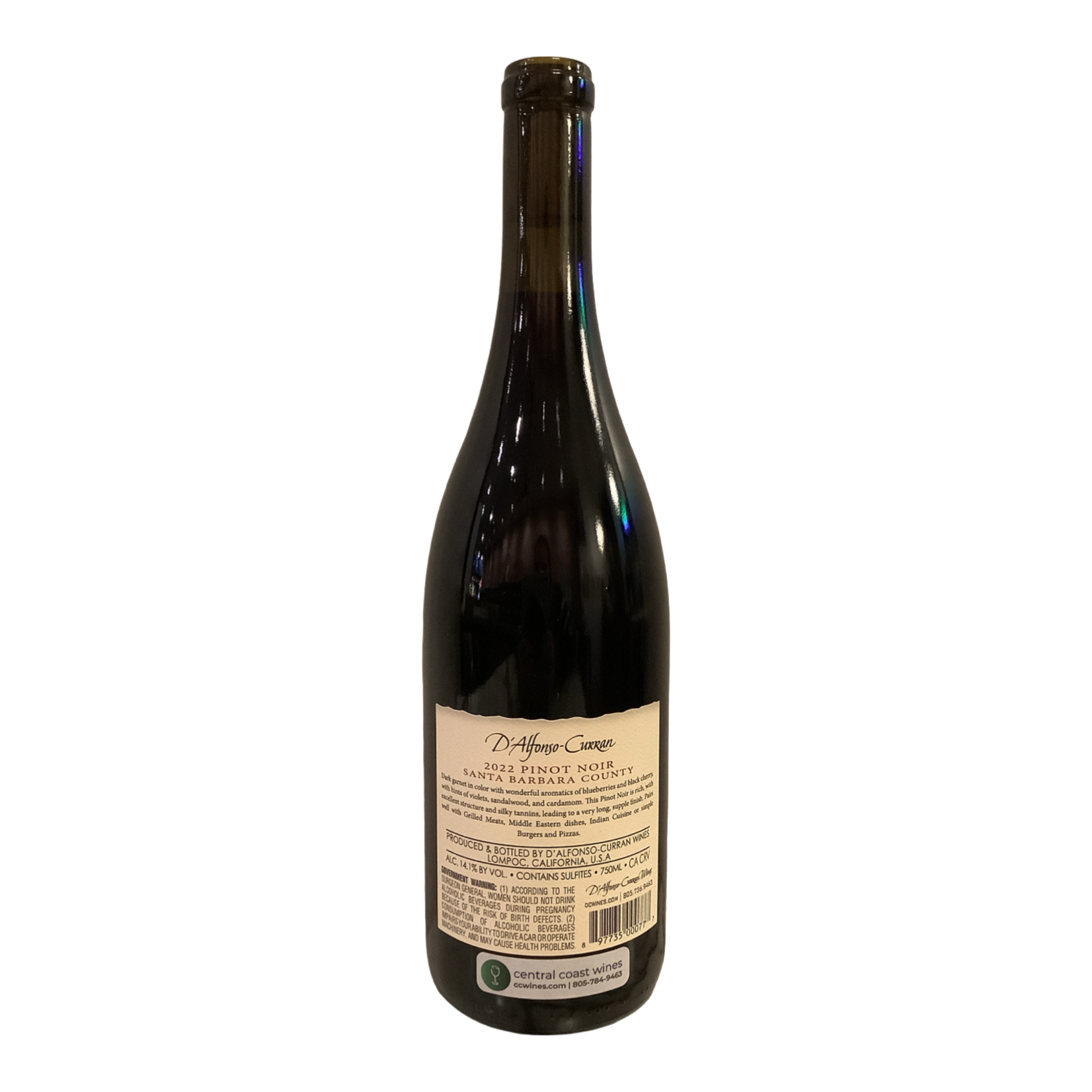 2022 D'Alfonso-Curran Pinot Noir, Santa Barbara County CA