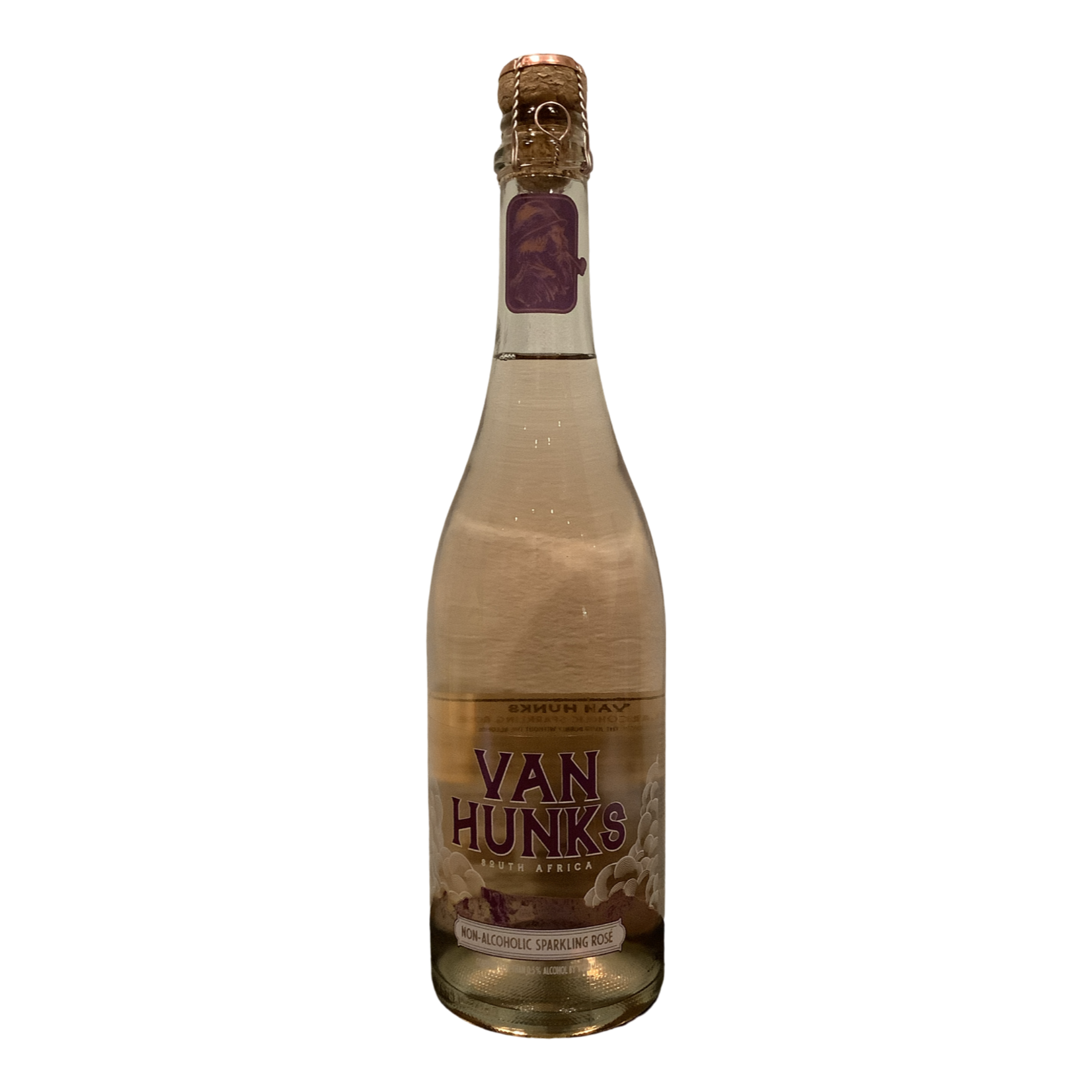 NV Van Hunks Non-Alcoholic Sparkling Rosé, South Africa
