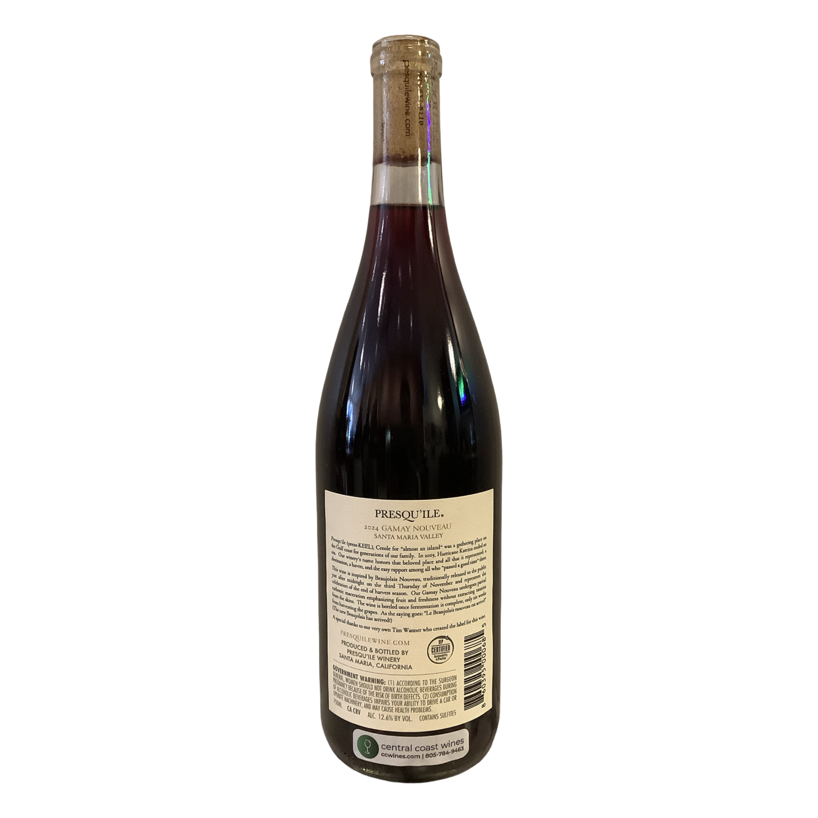 2024 Presqu"Ile Gamay Nouveau, Central Coast CA
