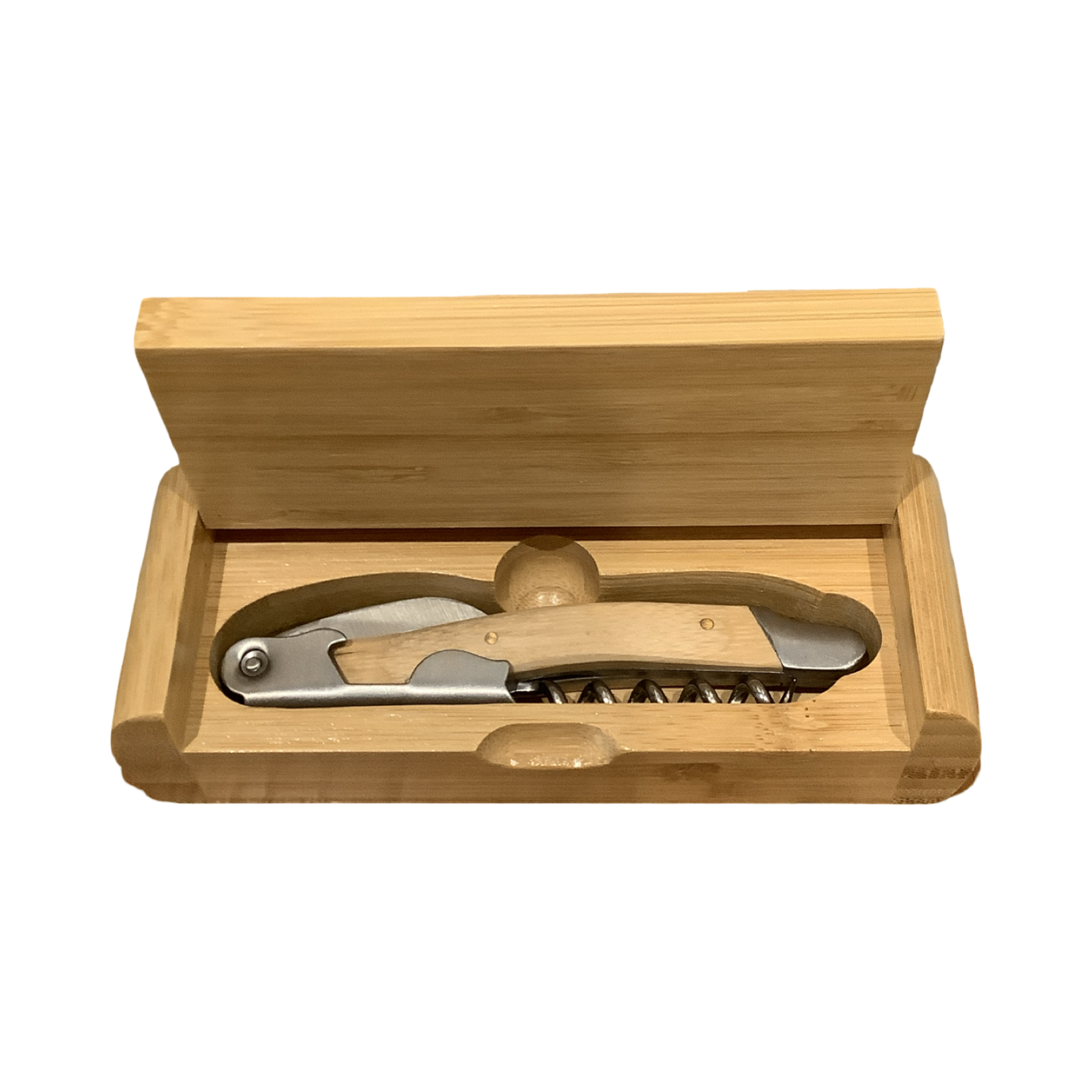 Elan Deluxe Corkscrew In Bamboo Box