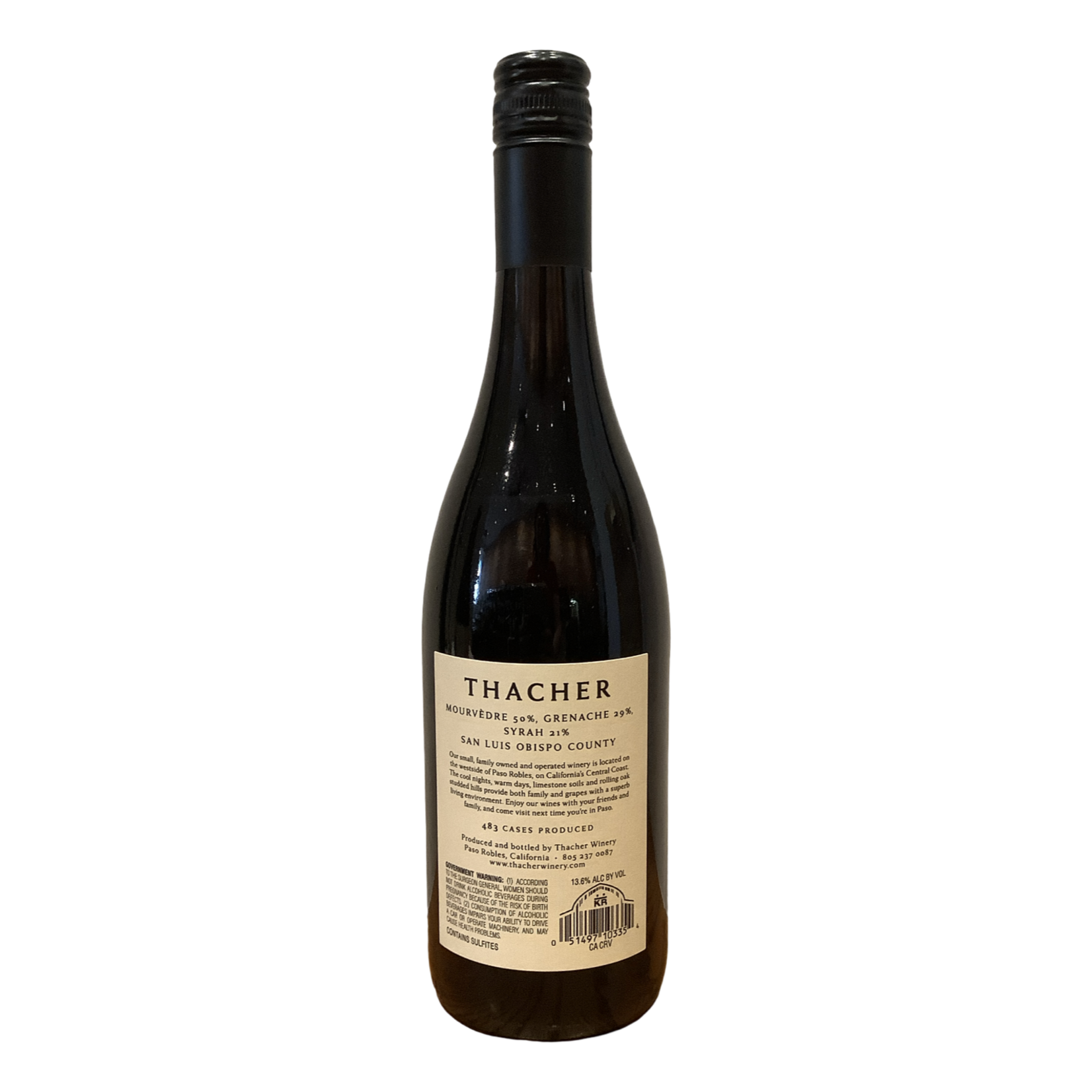 2024 Thacher "Working Holiday" Red Rhone Blend, Geneseo District CA