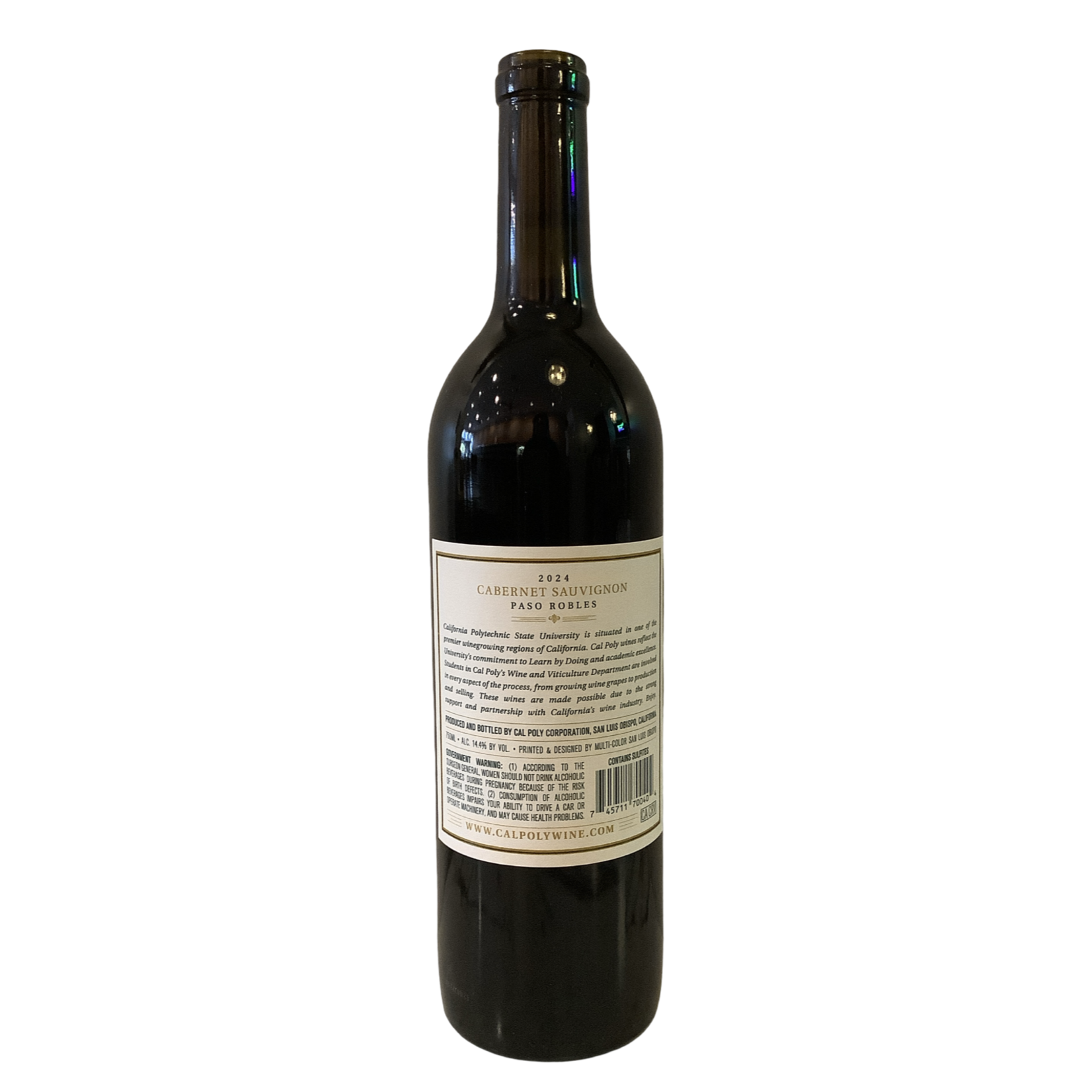 2024 Cal Poly Cabernet Sauvignon, Paso Robles CA