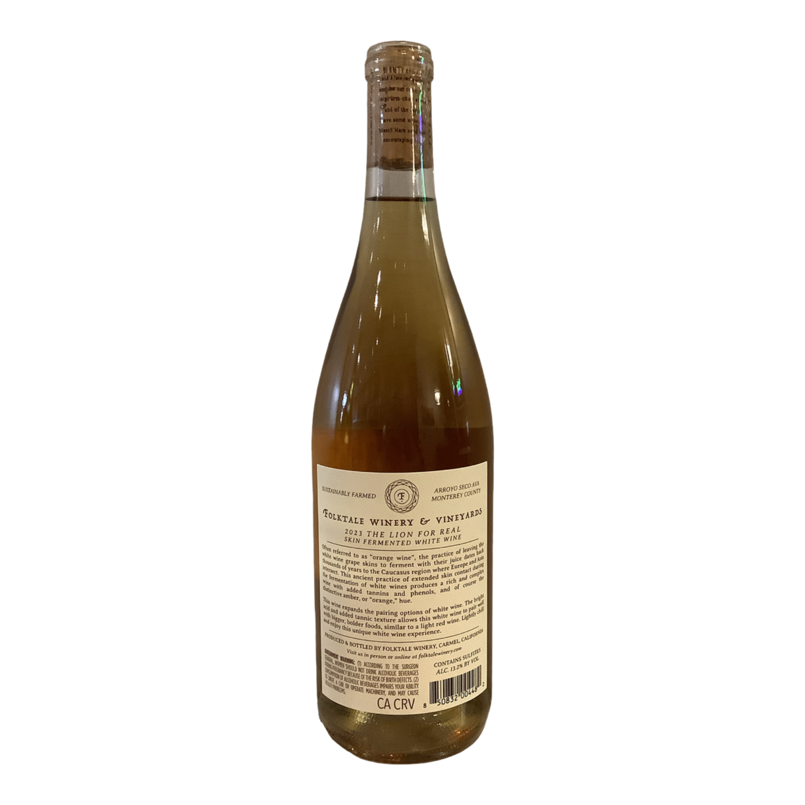 2023 Folktale "The Lion For Real" Skin Contact White Wine, Monterey County CA