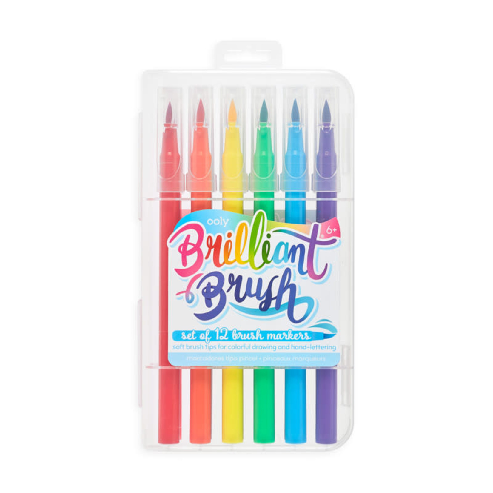 Ooly Brilliant Brush Markers, 12 Pk