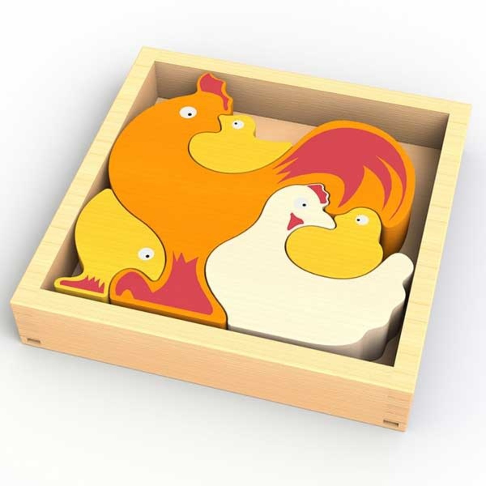 BeginAgain Chicken Family Puzzle