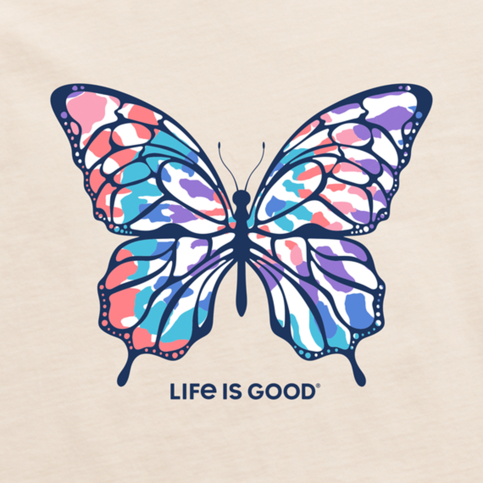 Life is Good Butterfly Boxy Crusher Tee
