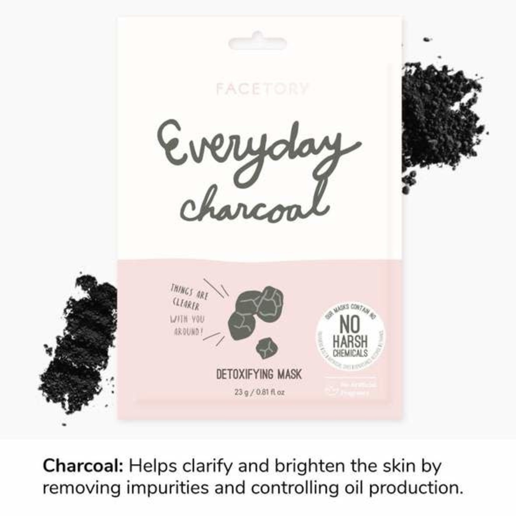 FaceTory Everyday Charcoal Detoxifying Sheet Mask