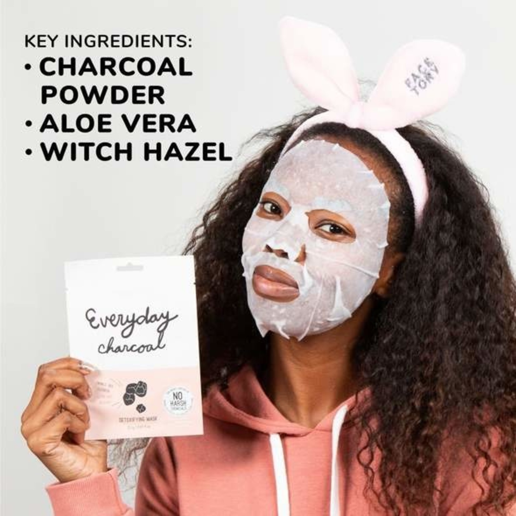 FaceTory Everyday Charcoal Detoxifying Sheet Mask