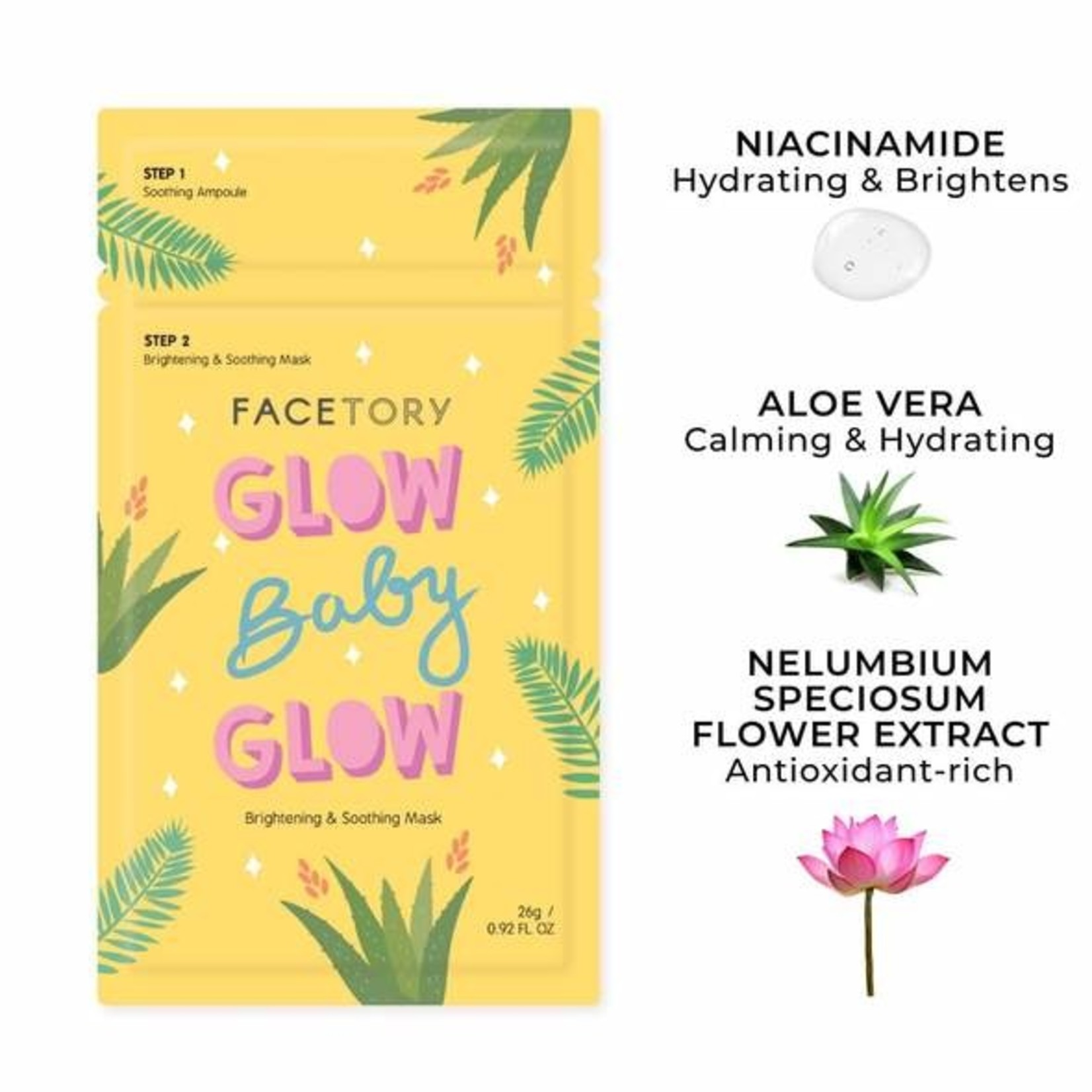 FaceTory Glow Baby Glow 2-Step Sheet Mask