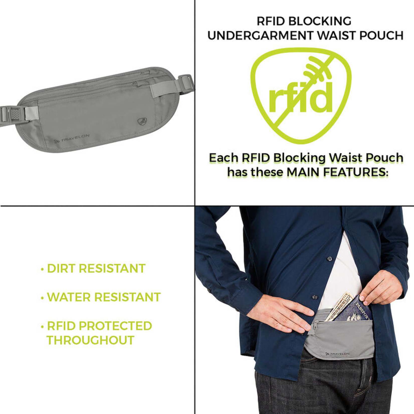 Travelon RFID Blocking Waist Pouch