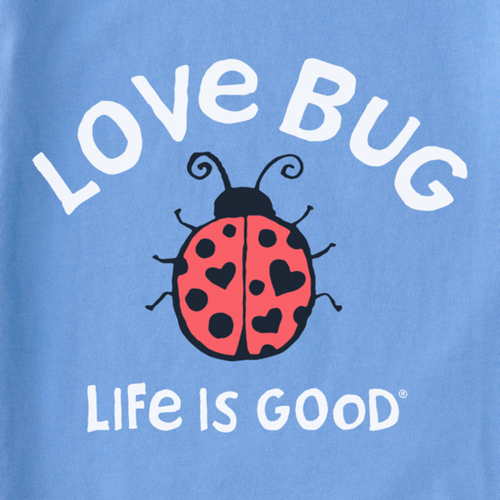 Life is Good Blue Love Bug Crusher Bodysuit