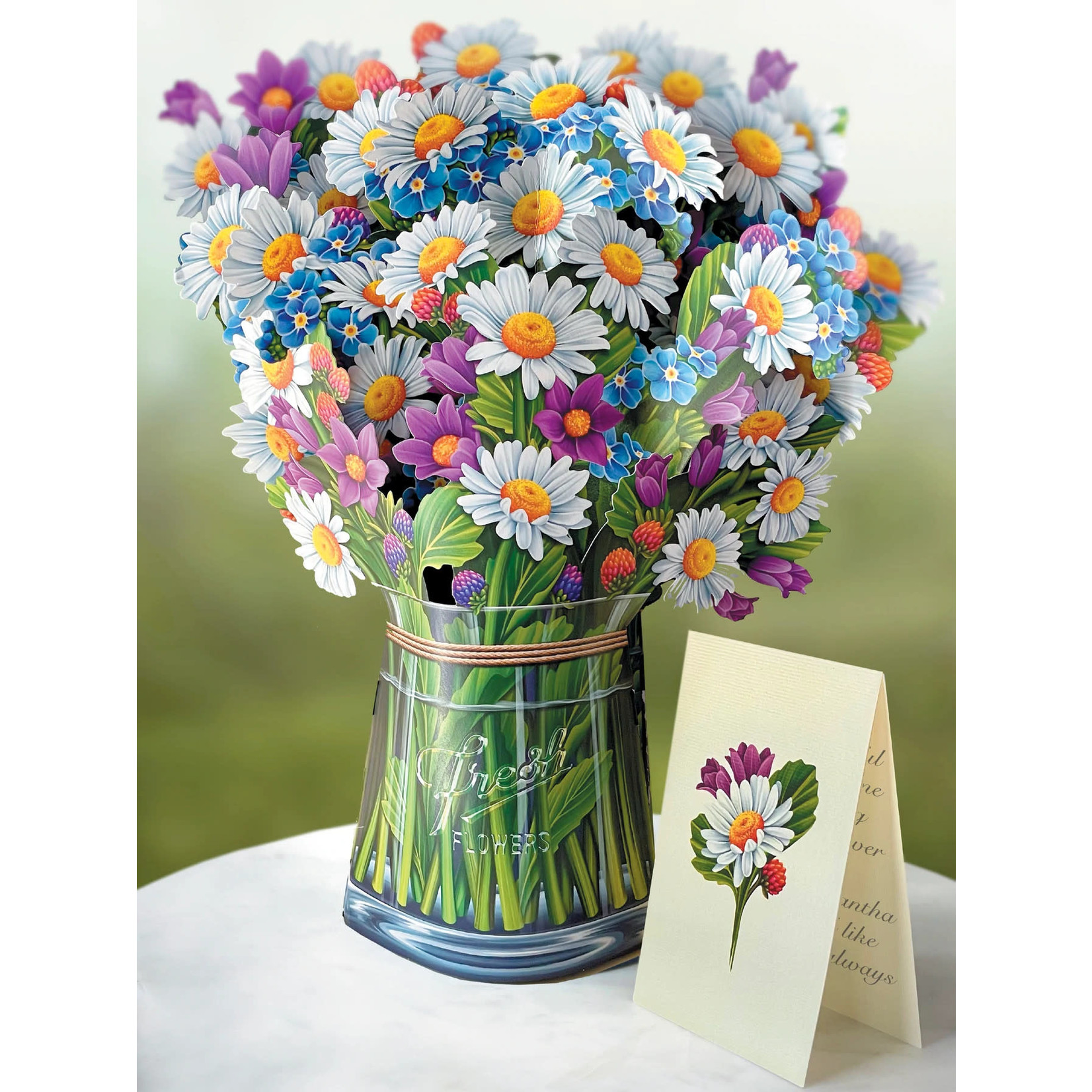 Freshcut Paper Field of Daisies Paper Bouquet