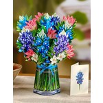 Freshcut Paper Blue Bonnets Pop Up Bouquet