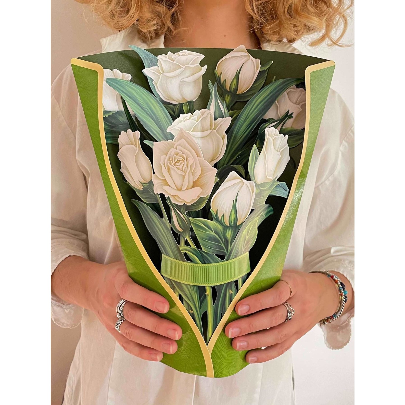 White Roses Paper Bouquet - Pico's Worldwide