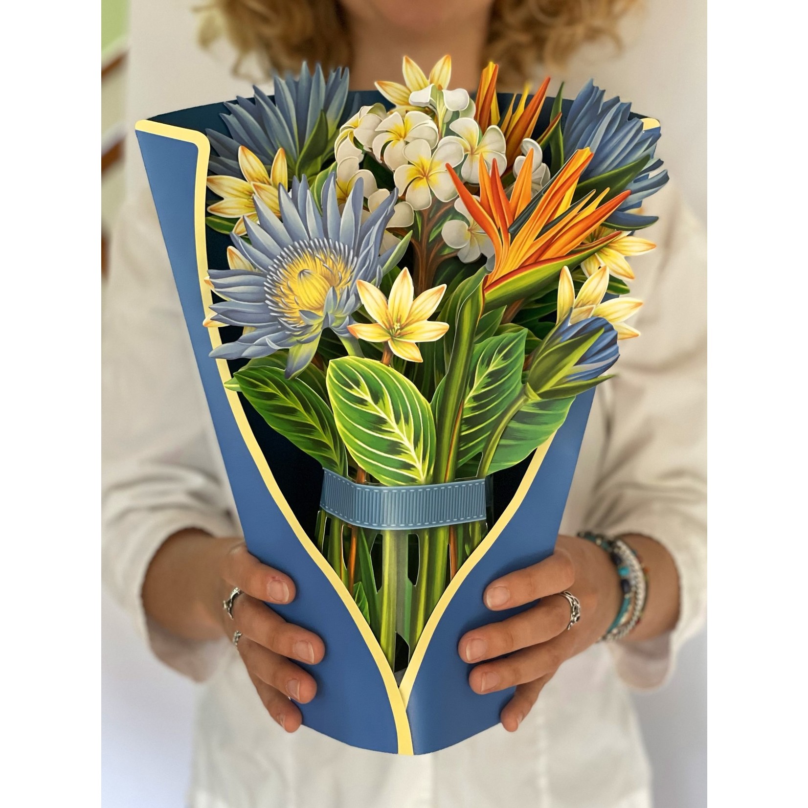 FreshCut Paper Tropical Bloom Pop Up Bouquet