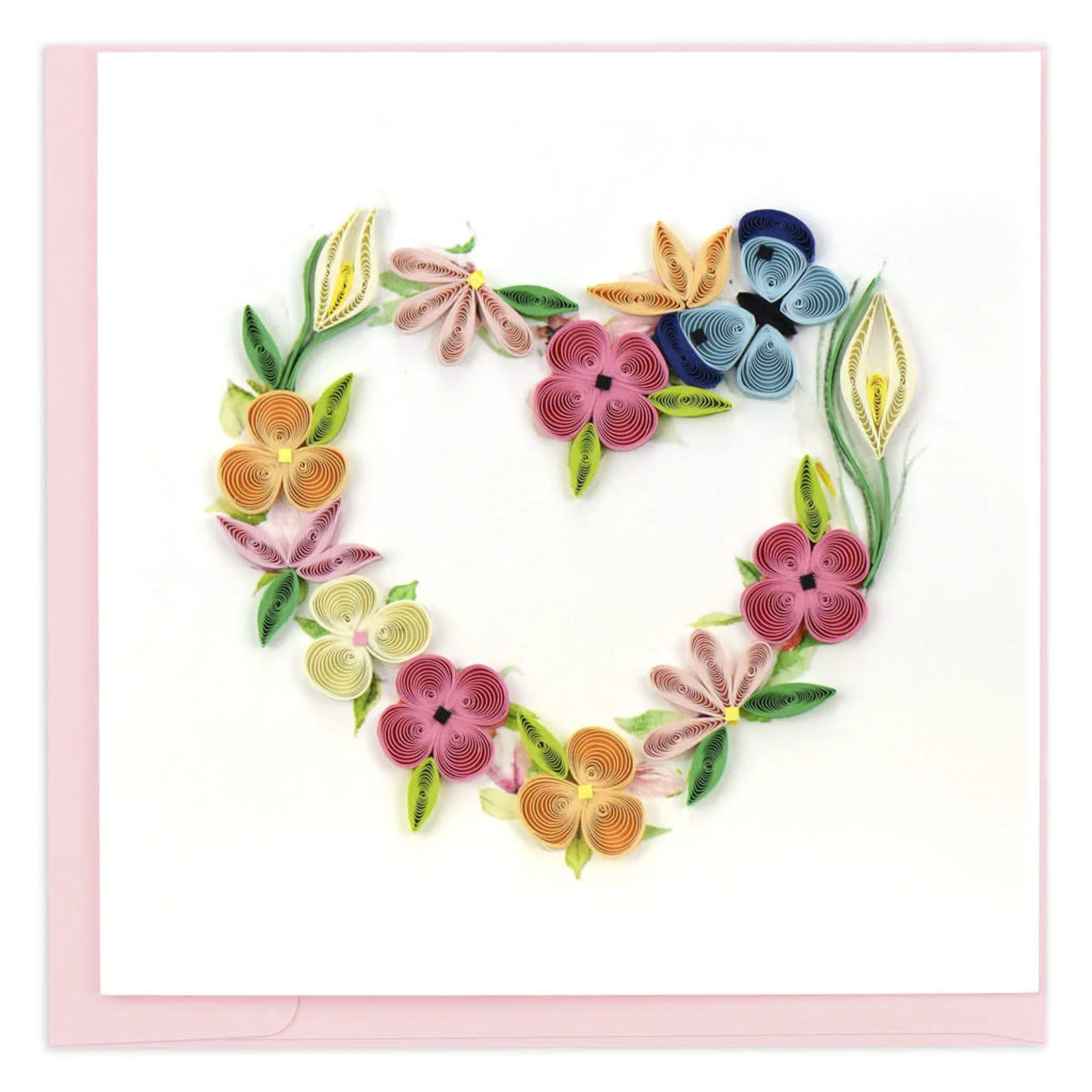 Quilling Cards Floral Heart Quilled Card