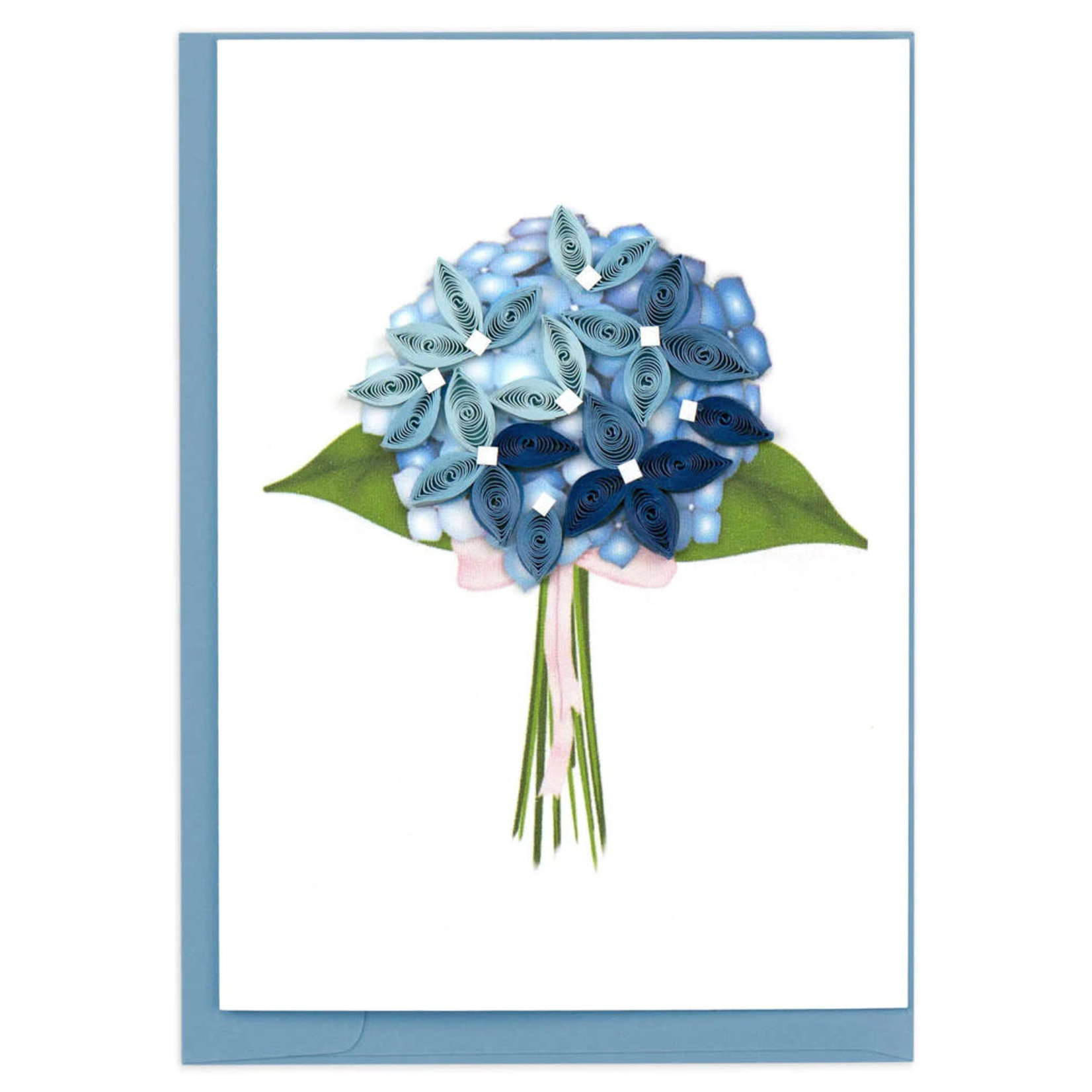 Quilling Cards Blue Hydrangea Quilled Enclosure Card