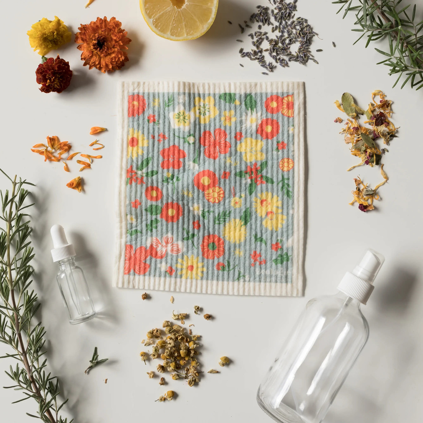 Flowers of the Month Swedish Sponge Cloth - Pico's Worldwide