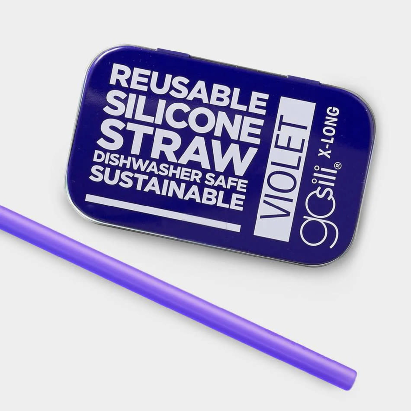 GoSili 10.75" Silicone Straw w/ Case