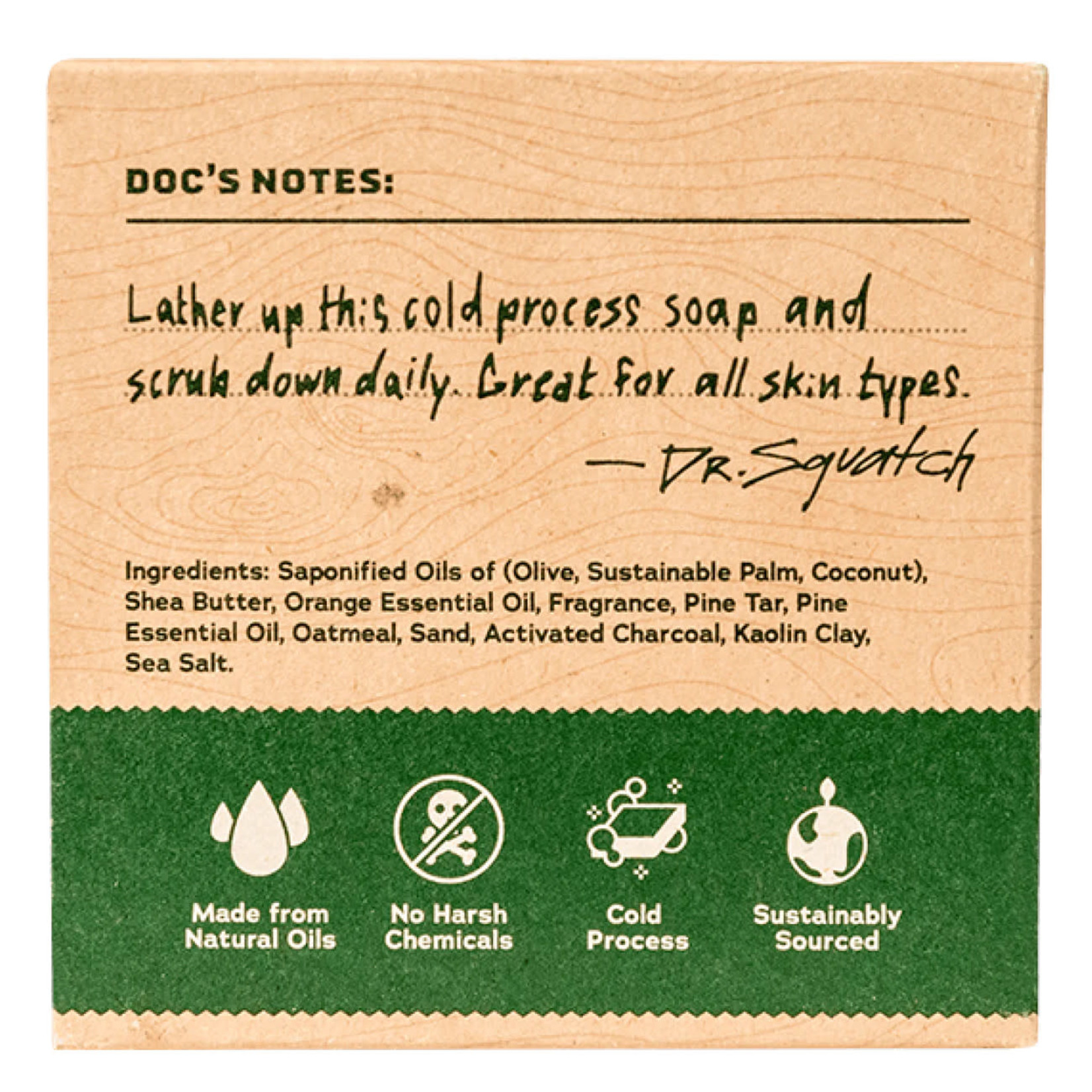 Dr. Squatch Pine Tar Natural Soap for Men, 5 oz. - Soaps & Salts