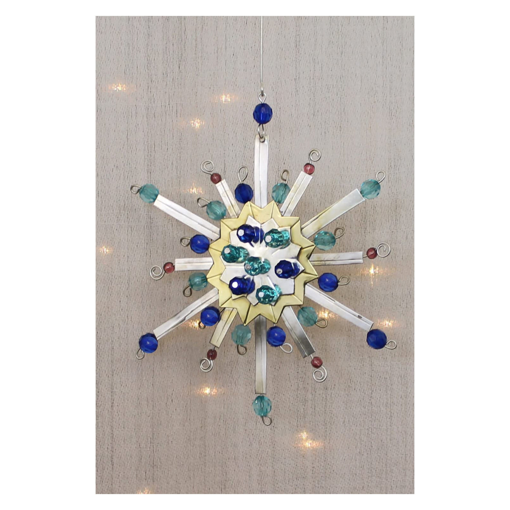 Pilgrim Imports Tinsel Snowflake Ornament