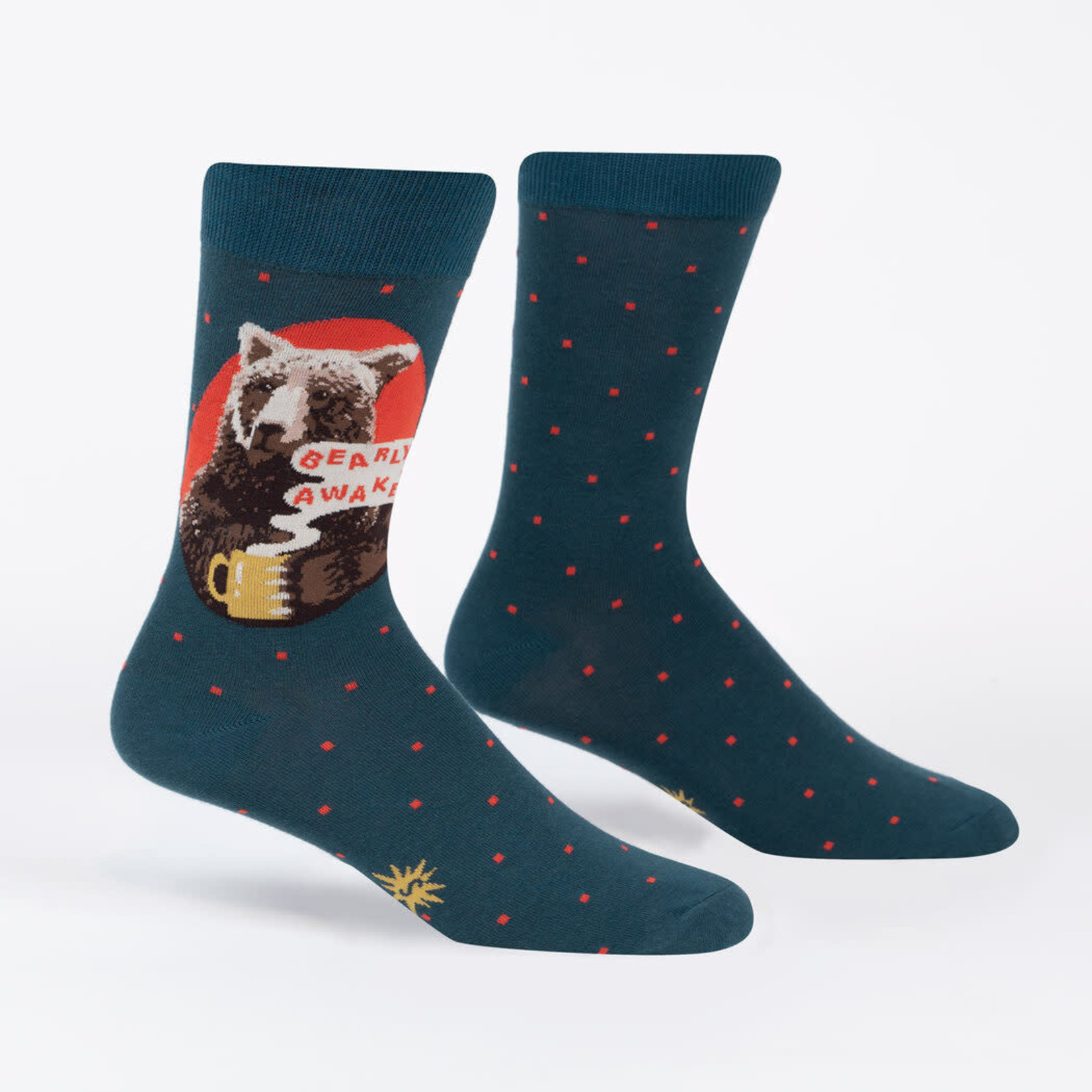 Sock It To Me Bearly Awake Men's Crew Socks