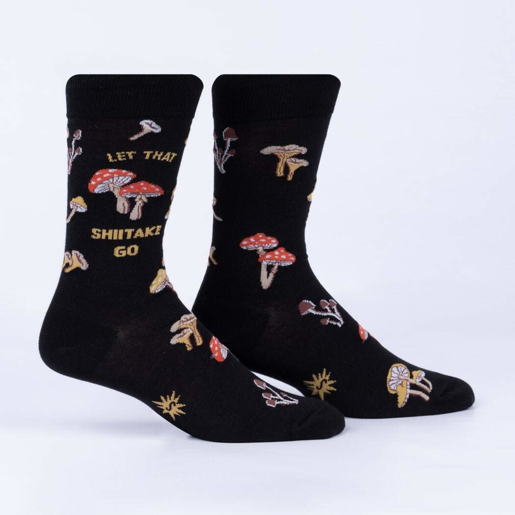 Sock It To Me Let That Shitake Go Men's Crew Socks