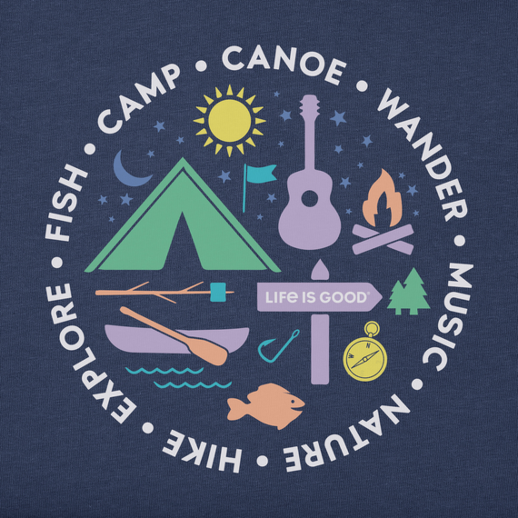 Life is Good All About Camp Sleep Tee