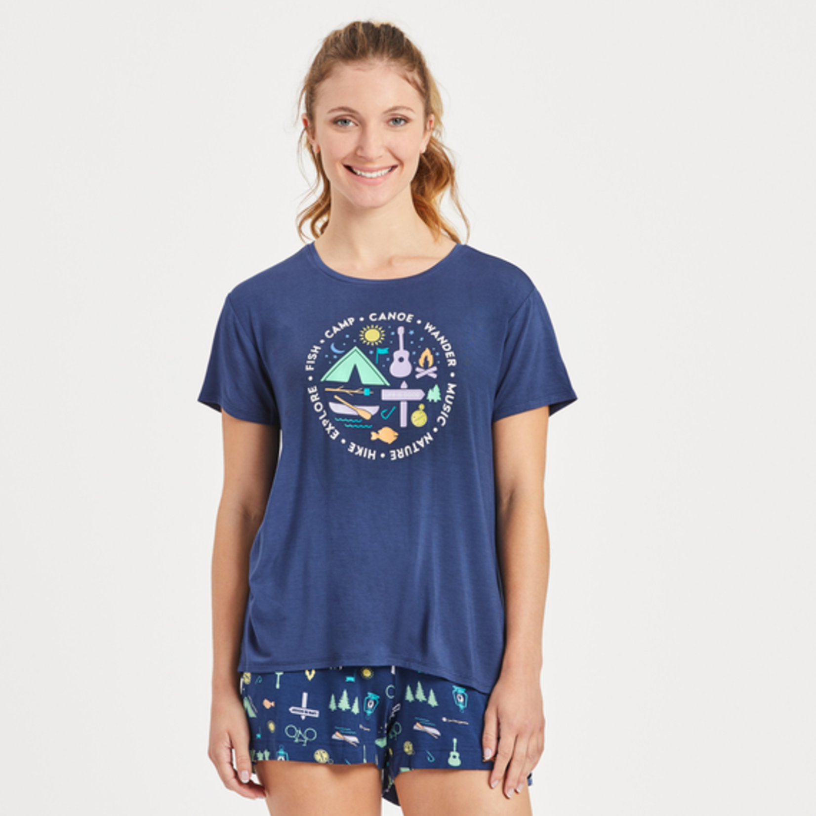 Life is Good All About Camp Sleep Tee