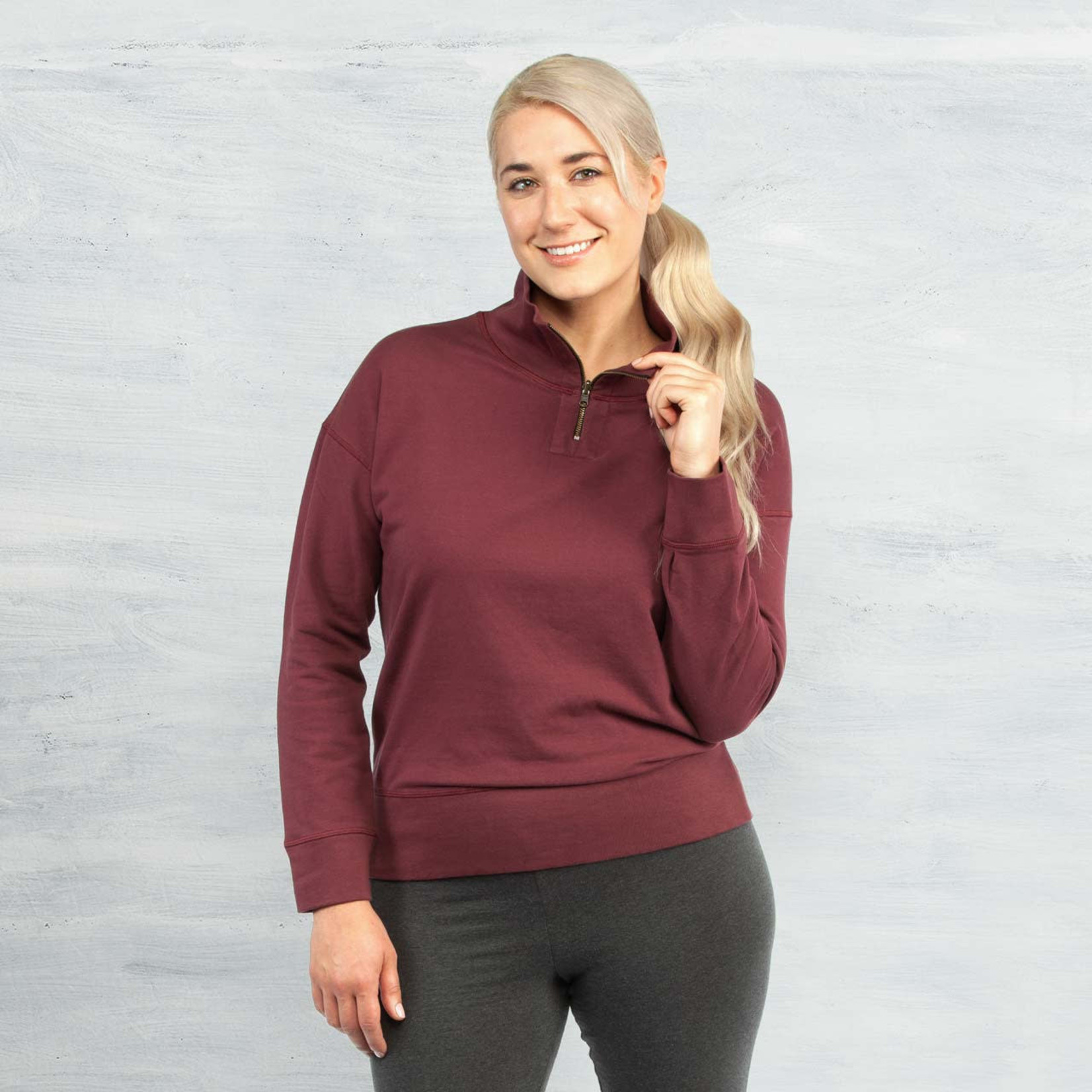 Maggie's Organics Zip Fleece Pullover