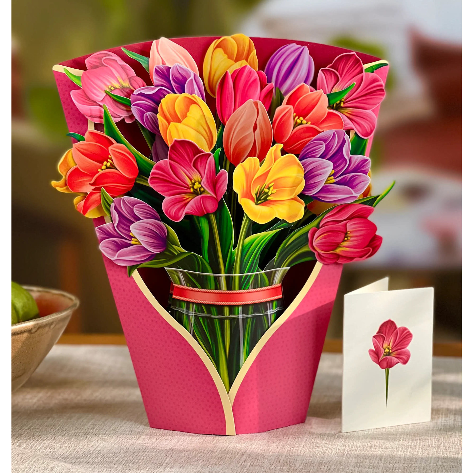 Freshcut Paper Festive Tulips Paper Bouquet