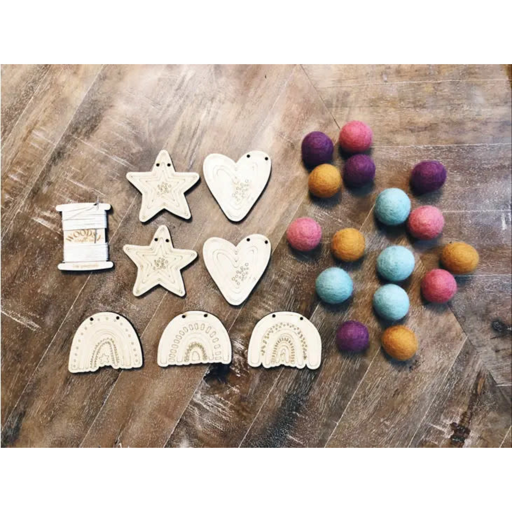 The Woodsy Craft Co The Rainbow Garland Kit