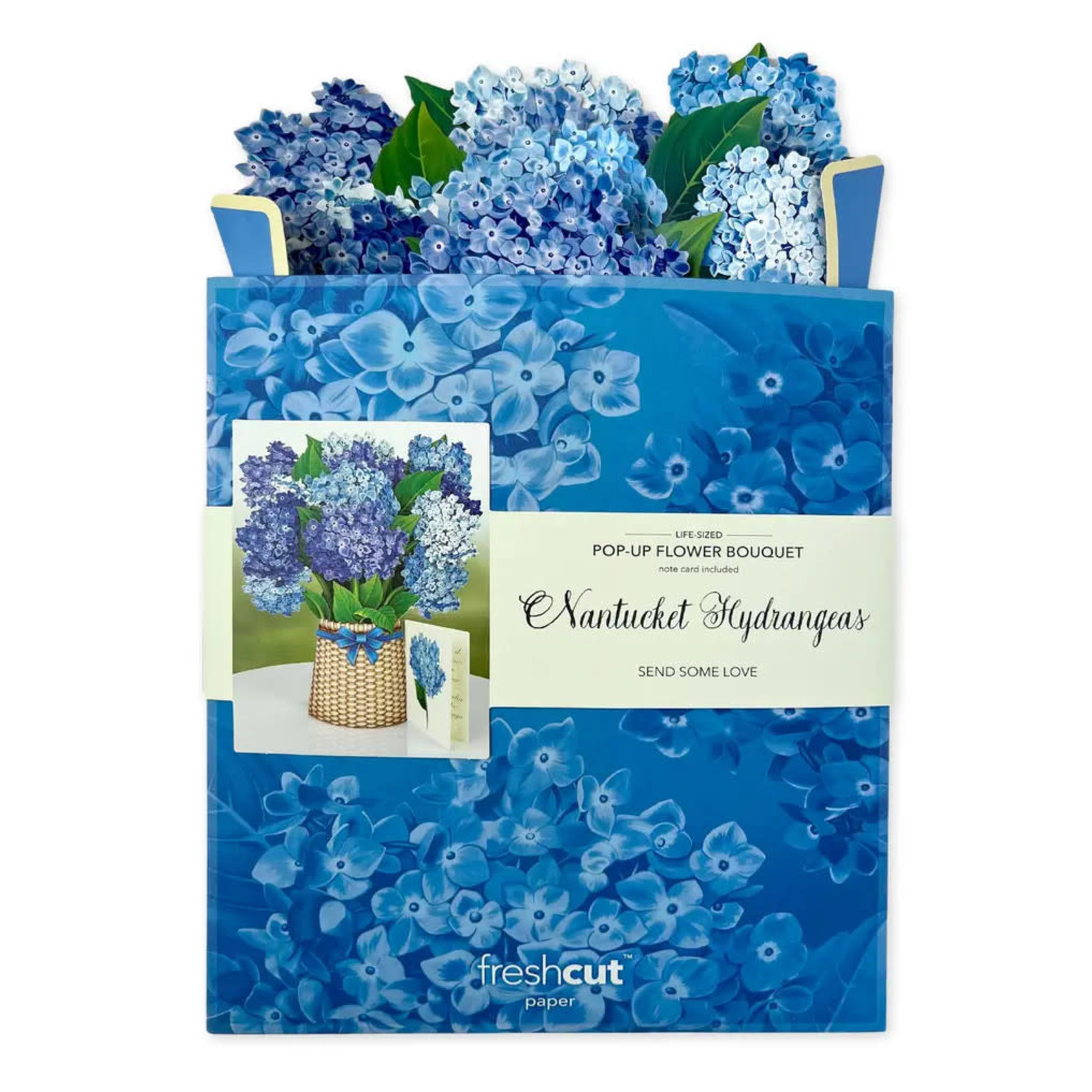 FreshCut Paper Nantucket Hydrangeas Pop Up  Bouquet