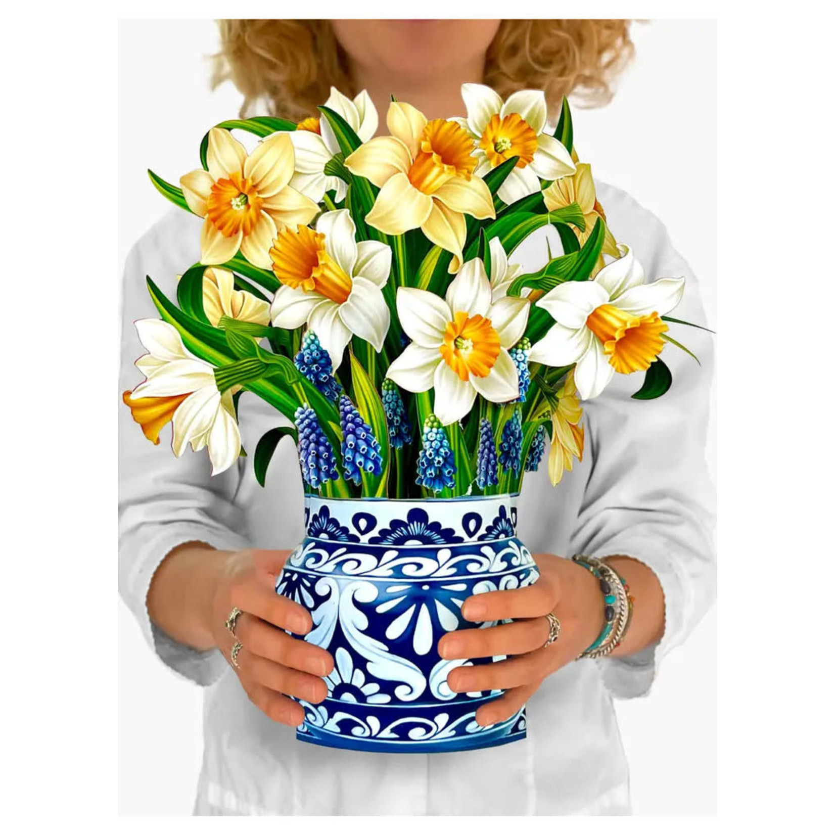 FreshCut Paper English Daffodils Pop Up Bouquet