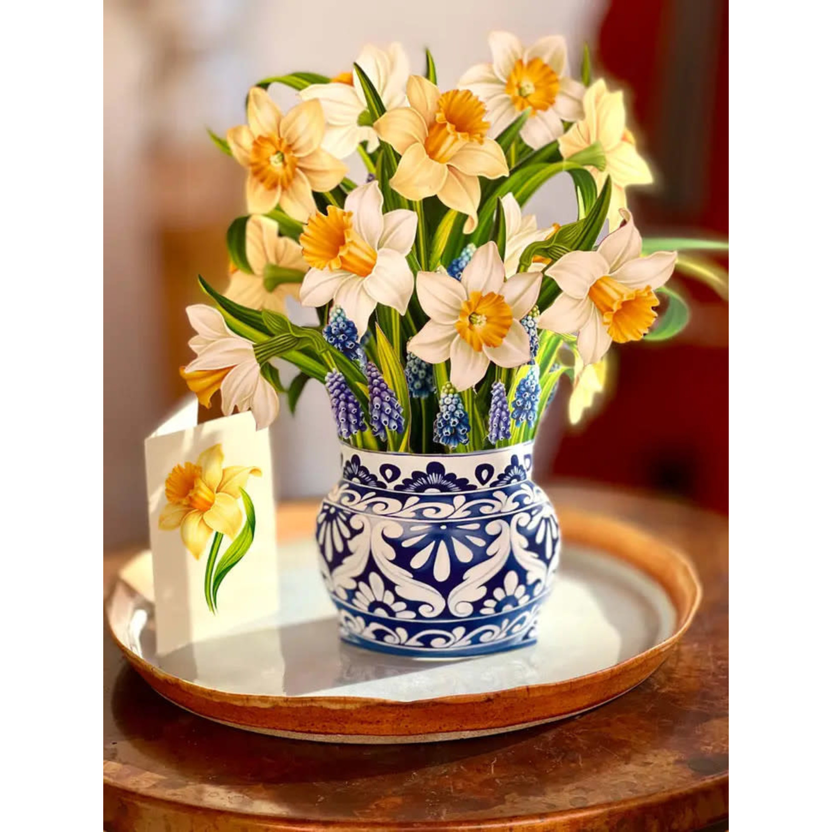 FreshCut Paper English Daffodils Pop Up Bouquet