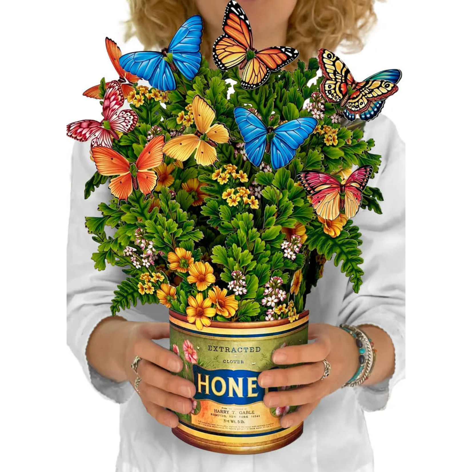 FreshCut Paper Butterflies & Buttercups Pop Up Bouquet