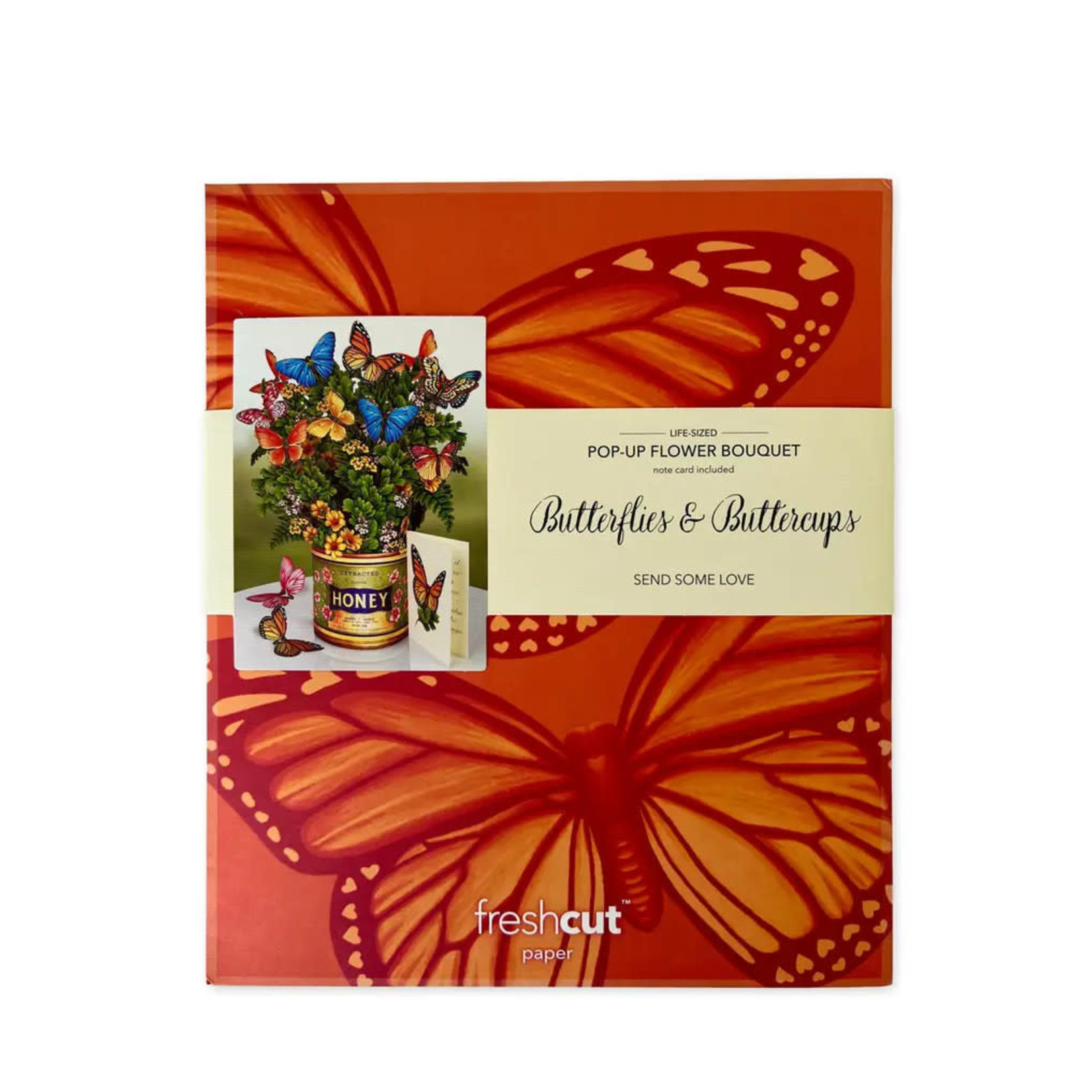 FreshCut Paper Butterflies & Buttercups Pop Up Bouquet