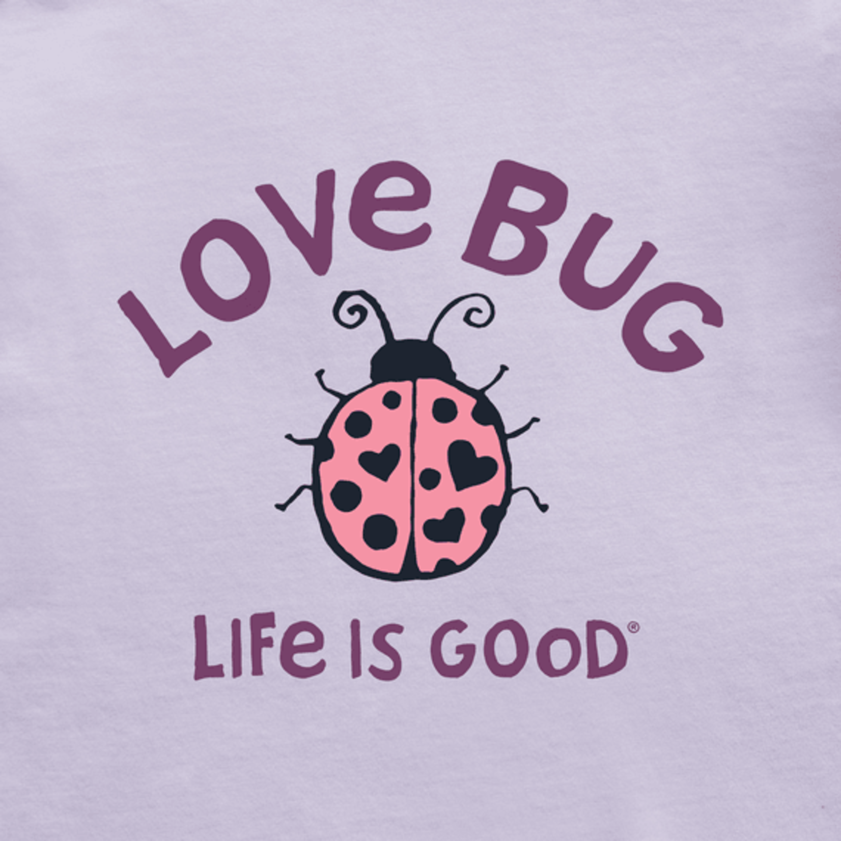 Life is Good Lilac Love Bug Crusher Bodysuit
